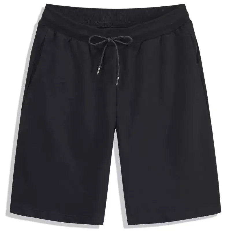 Summer Solid Men's Shorts Elastic Drawstring Shorts Joggers Loose Fitness Breathable Sports 5 piece Cotton Outfit Casual Pants