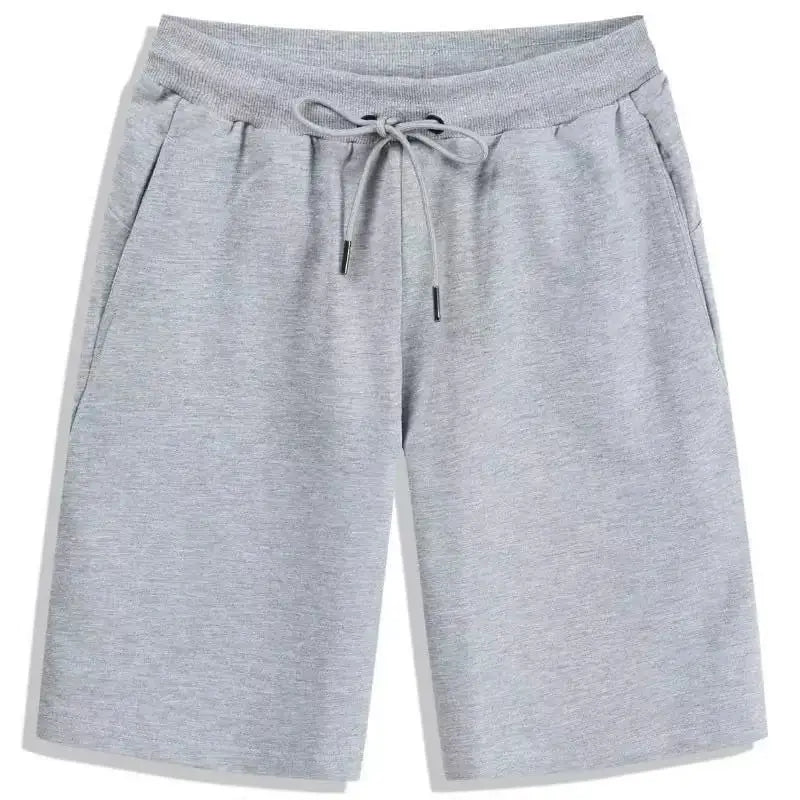 Summer Solid Men's Shorts Elastic Drawstring Shorts Joggers Loose Fitness Breathable Sports 5 piece Cotton Outfit Casual Pants