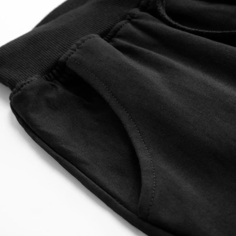 Summer Solid Men's Shorts Elastic Drawstring Shorts Joggers Loose Fitness Breathable Sports 5 piece Cotton Outfit Casual Pants
