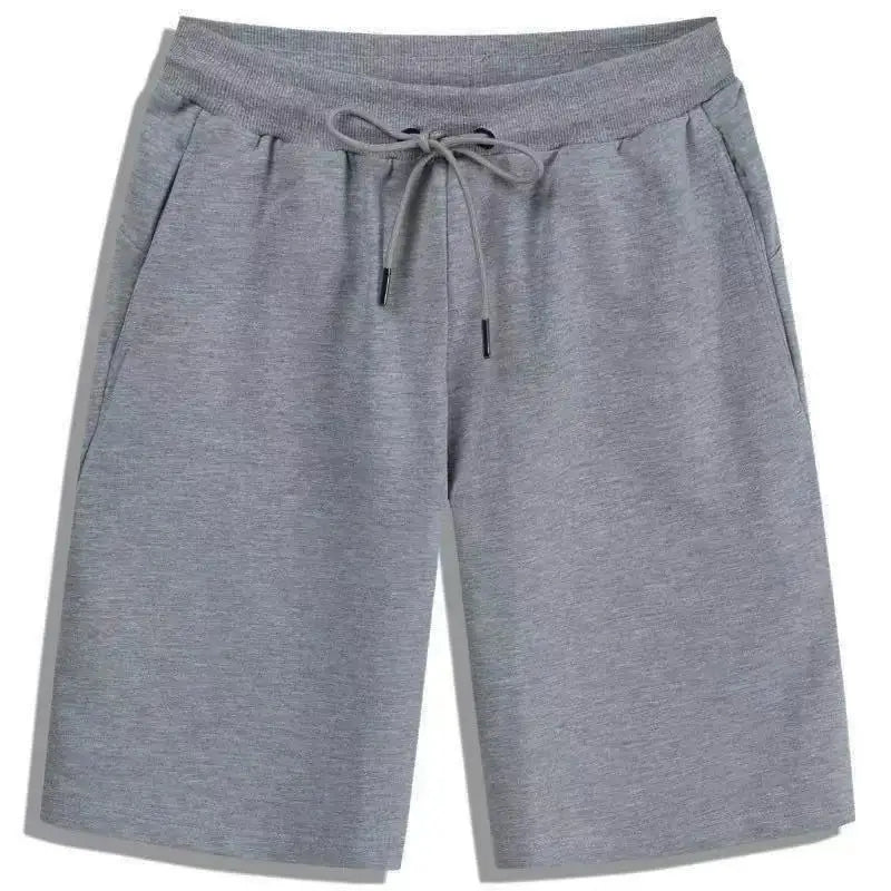 Summer Solid Men's Shorts Elastic Drawstring Shorts Joggers Loose Fitness Breathable Sports 5 piece Cotton Outfit Casual Pants